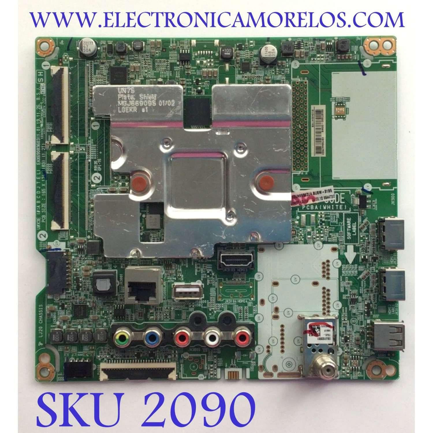 MAIN PARA SMART TV LG 4K / NUMERO DE PARTE EBT66447202 / EAX69083603 / 66447202 / OEEBT000-00WS / RU0432A1WB / PANEL NC650DQG- AAGX5 / MODELO 65UN6950ZUA.BUSWLKR